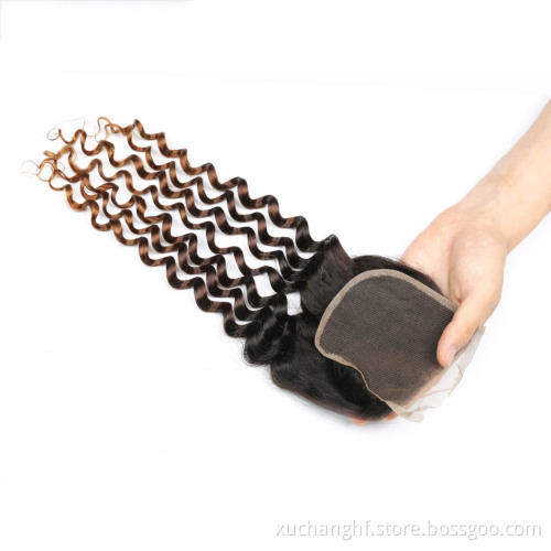wholesale virgin hair vendors ombre color Brazilian hair extension 1B/4/30 deep wave hair